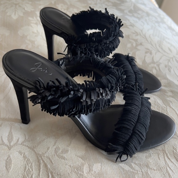 Joie 'Poppi' Suede Fringe Heels | NWOT - Picture 3 of 9